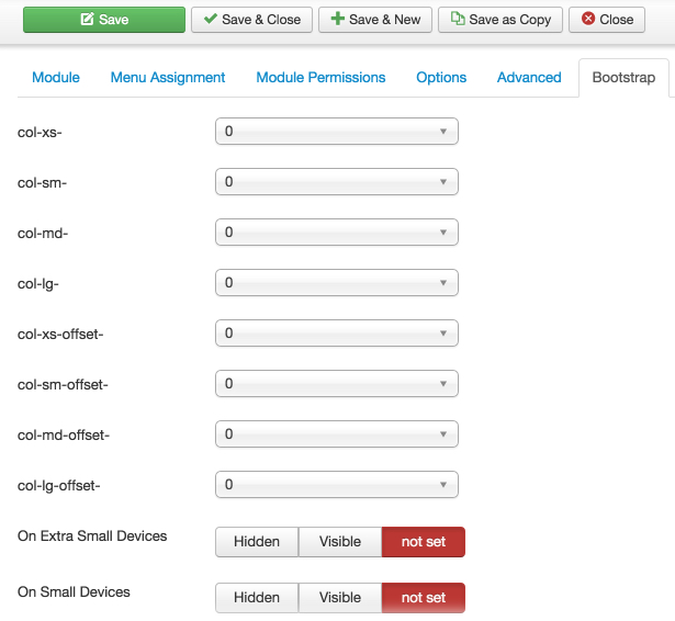 Bootstrap Parameters Module Plugin
